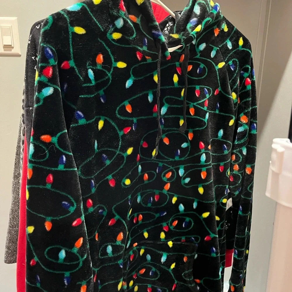 Colorful String Light Pattern Hoodie - Picture 1 of 4